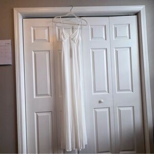 Fashion Nova Elegant White Maxi Mesh Dress